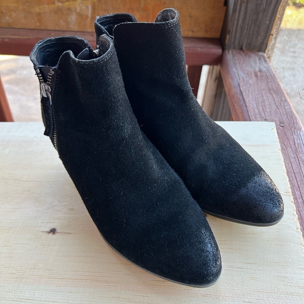 Frye Black Suede Ankle Booties - Picture 3 of 9